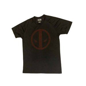 Marvel Deadpool Angry Eyes T Shirt 100% Polyester Black Red Men's Medium